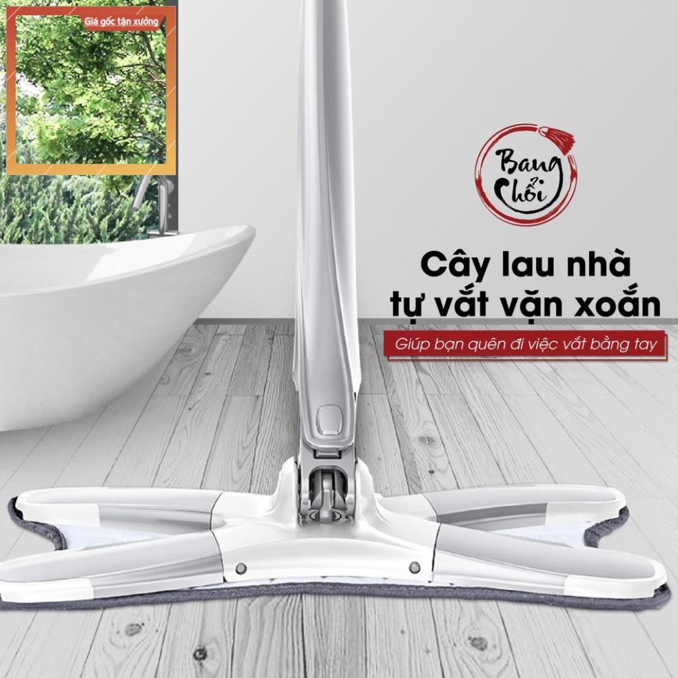 Cây lau nhà tự vắt vặn xoắn chữ X LOCK&COCK trục xoay 360 độ sử dụng dễ dàng thân thép sơn tĩnh điện