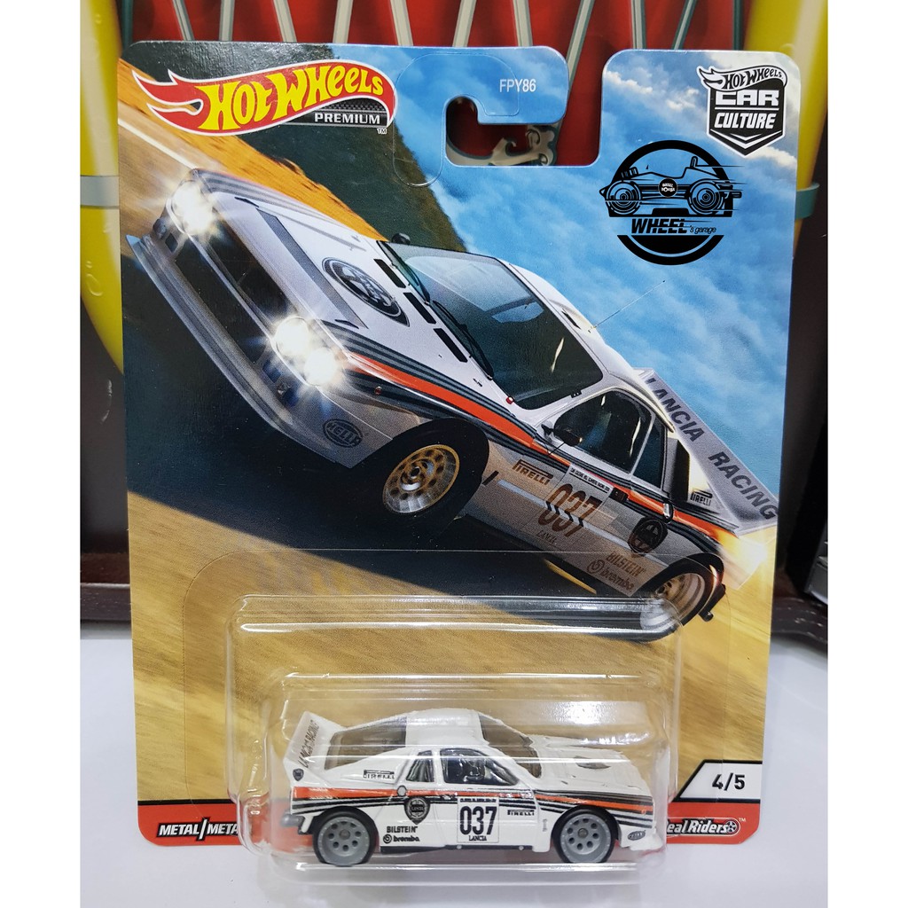Xe mô hình đồ chơi bánh cao su Hotwheels 1:64 PREMIUM - CAR CULTURE - Lancia 037