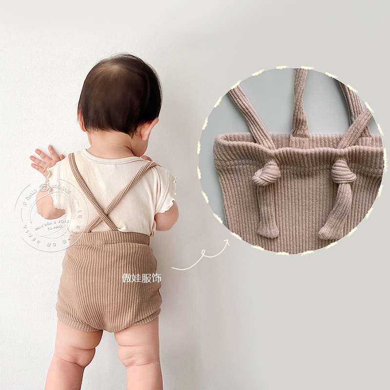 Quần yếm thun gân siêu đáng yêu cho cả bé trai - bé gái