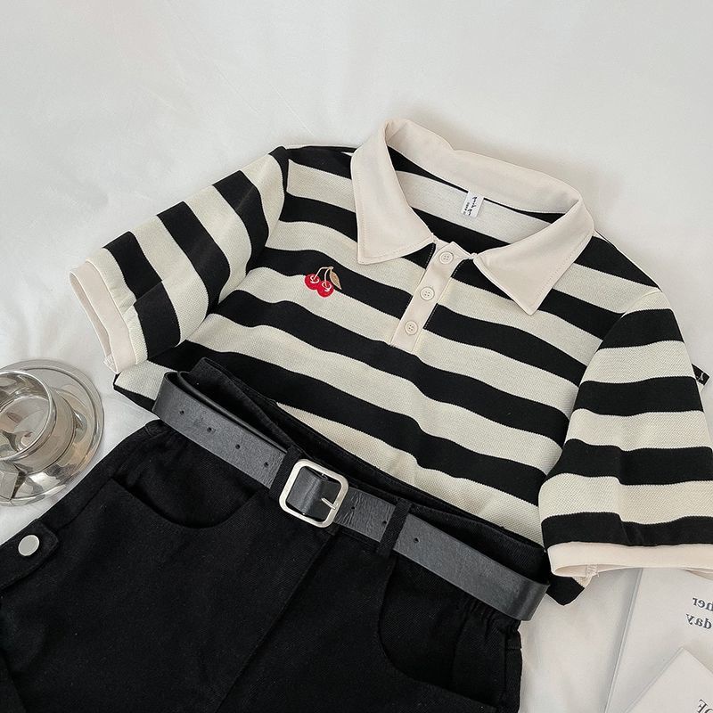 Bộ Áo Thun Cotton Ngắn Tay + Quần Short Dáng Rộng Phong Cách Hàn Quốc Thời Trang Mùa Hè Cho Bé Trai