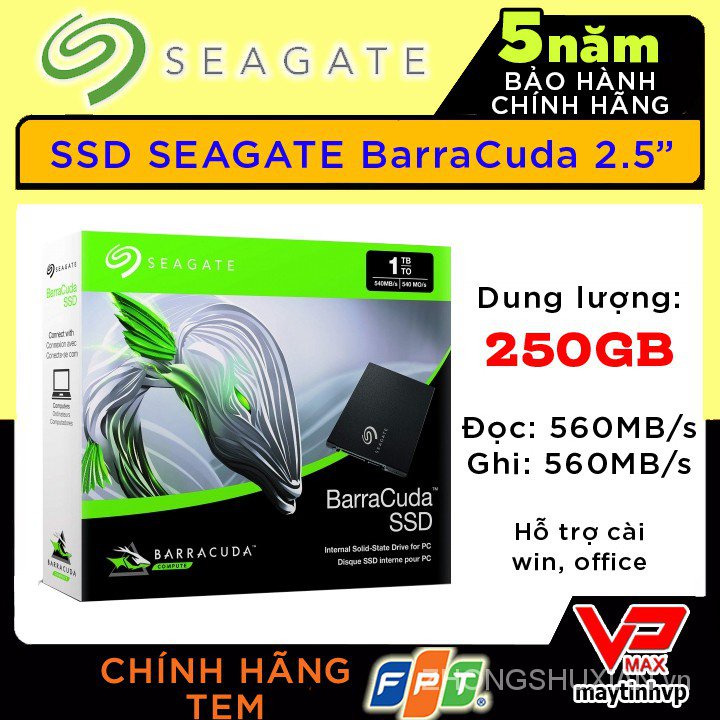 Ổ cứng Seagate 250GB 240GB bảo hành FPT