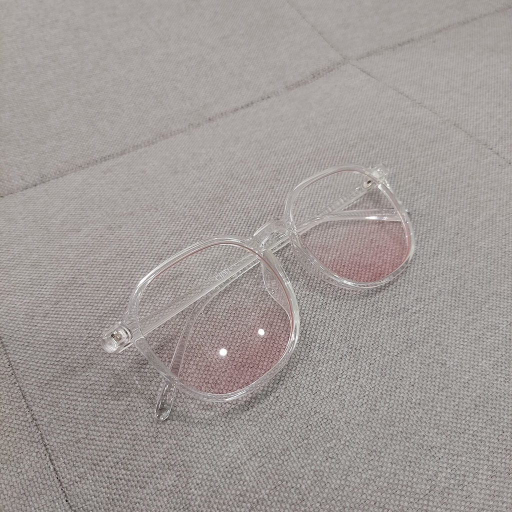 Kính Thời Trang Mắt Tròn Gọng Trong Suốt Cidu Mk31