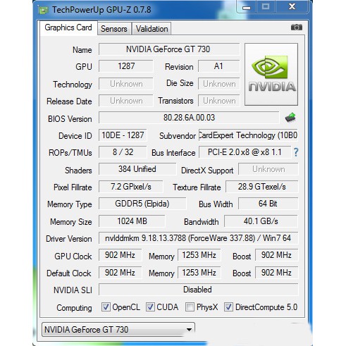 Card màn Hình Gainward GT 730 1Gb DDR5 Lắp cho case Đồng Bộ Bo Lùn | BigBuy360 - bigbuy360.vn