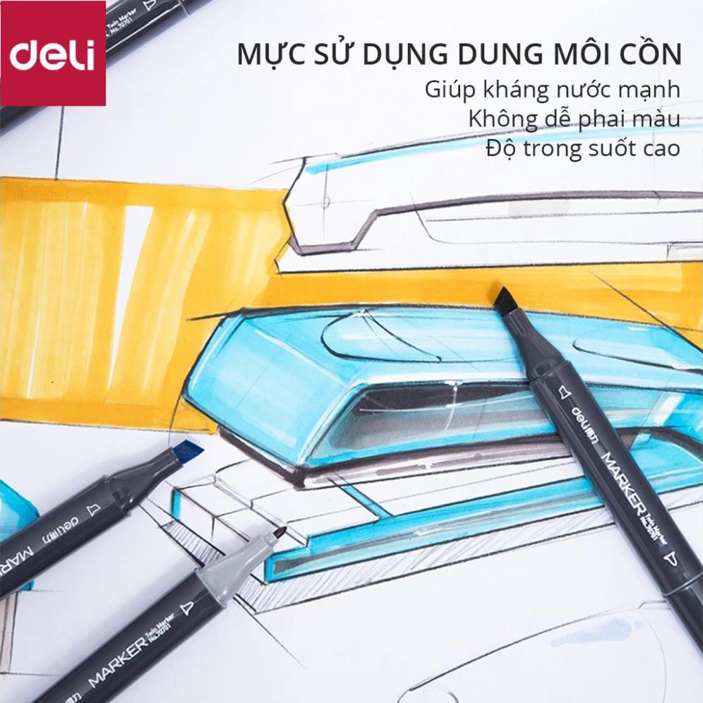 Bút màu marker hai đầu cao cấp Deli - 70701 [Deli]