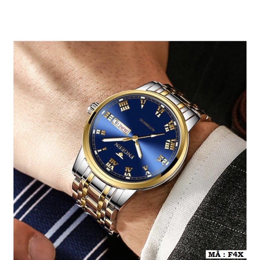 Đồng hồ nam FNGEEN F4X giả cơ,mặt số la mã có lịch xem thứ & ngày,có dạ quang ban đêm | BigBuy360 - bigbuy360.vn