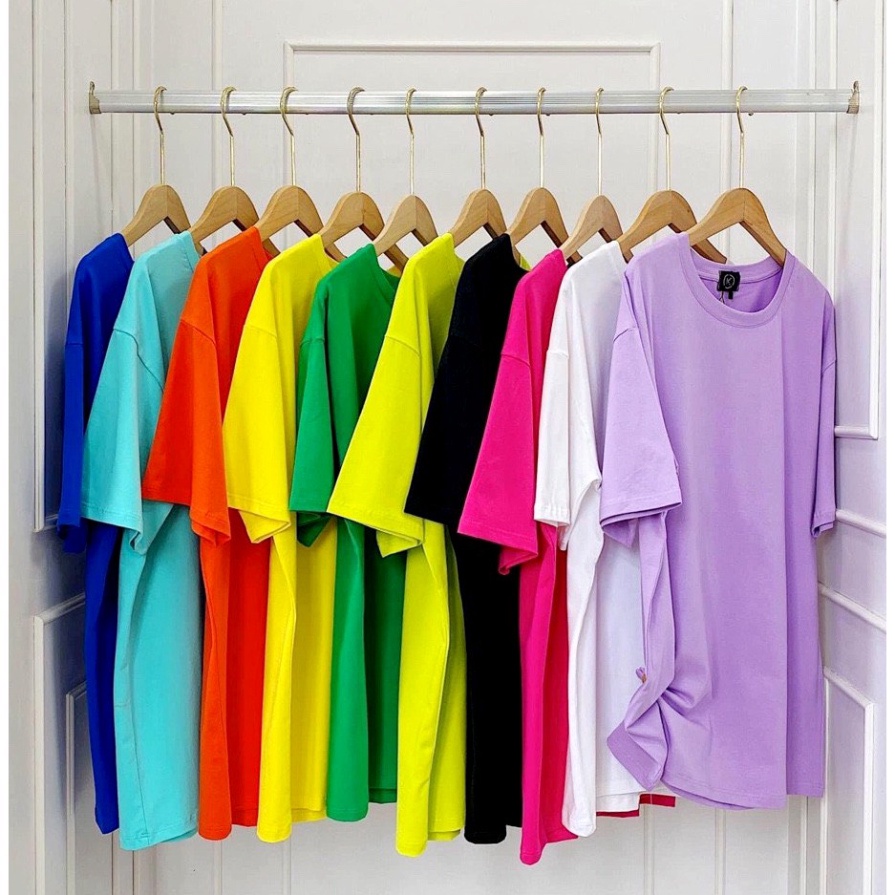 Áo Thun Trơn Tay Lỡ Unisex 🌸[FREESHIP] Nhiều Màu Nam Nữ Chất liệu cotton thoáng mát