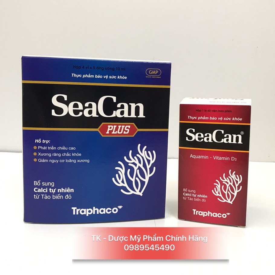 (CHÍNH HÃNG) SeaCan Plus / Seacan Bổ Sung Canxi Tự Nhiên Từ Tảo Biển Đỏ