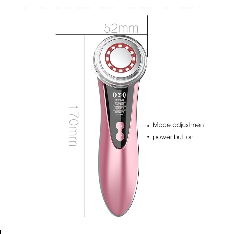 EMS Beauty Instrument LED Photon Skin Care Tool Radio Frequency Face Lift Massage Facial Cleaning Device Machine