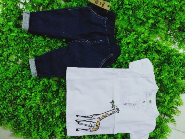 Sét áo sơ mi kèm quần giả jean | BigBuy360 - bigbuy360.vn