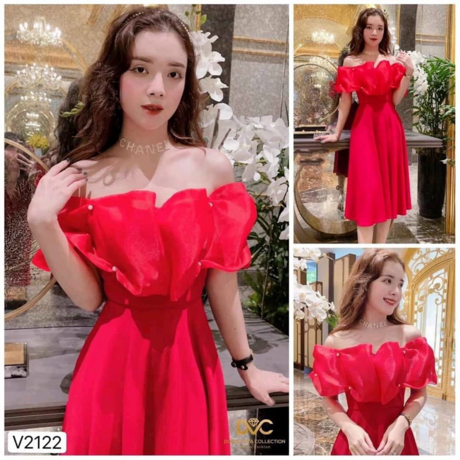ĐẦM UMI PHỐI VOAN TƠ ĐÍNH CƯỜM CÓ MÚT FREE SIZE DƯỚI 55KG KIỂU DÁNG ĐẸP VÔ CÙNG DXS