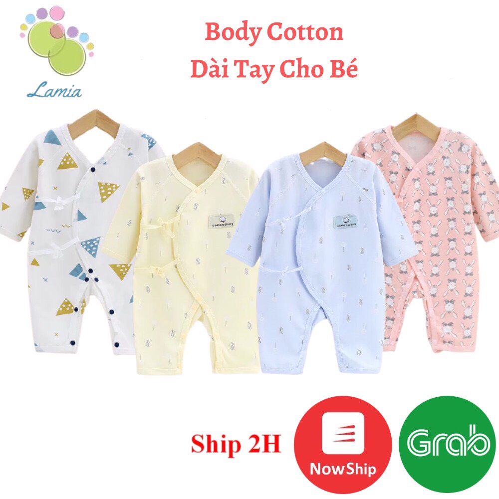 Bộ Body Yukata Dài Tay Thu Đông Cho Bé Trai Bé Gái Sơ Sinh 𝟎𝟒𝐁𝐃𝐃