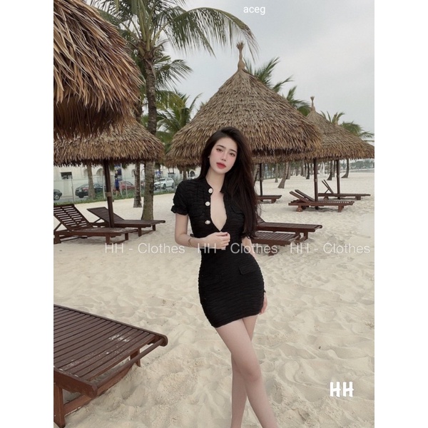 Váy body nhún mềm