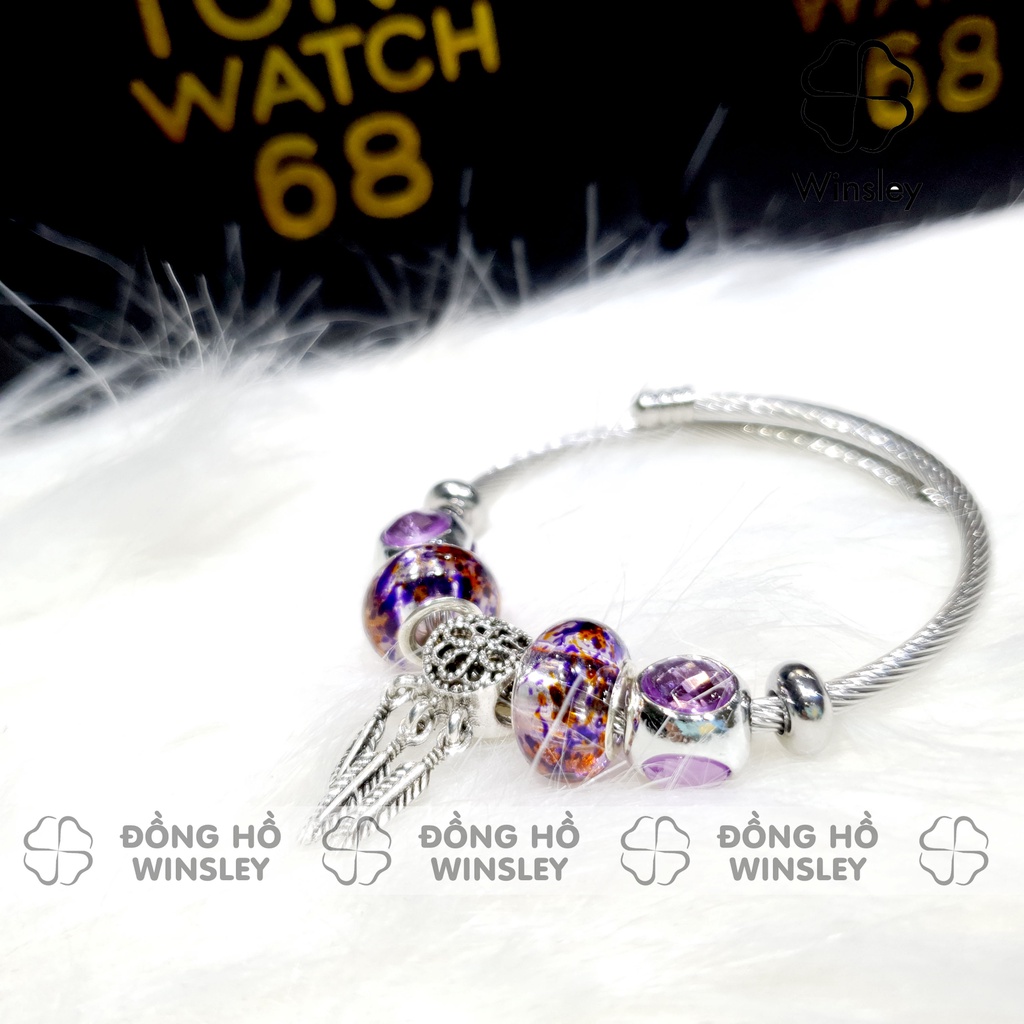 Vòng tay charm mạ bạc 925