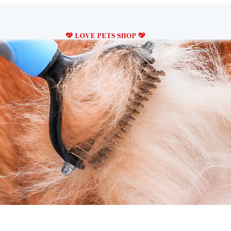 LƯỢC CHẢI LÔNG CHO CHÓ MÈO, LƯỢC CHUYÊN GỠ RỐI LÔNG HÌNH BÀN CÀO -  LOVE PETS SHOP