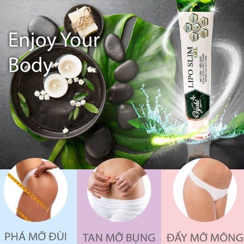 [chính hãng] Gel tan mỡ Lipo slim trong vòng 7 ngày giảm 3-5cm