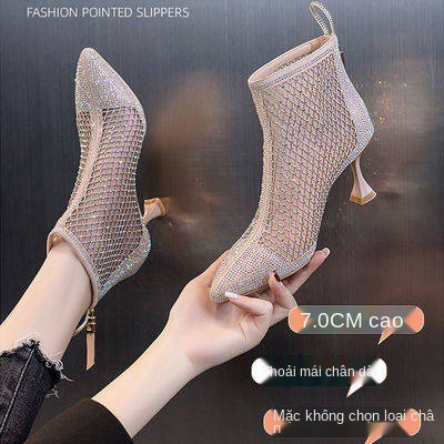 Giày,2021, MỚI, Hollow Mesh Summer, Fine with, Sharp, Martin Boots