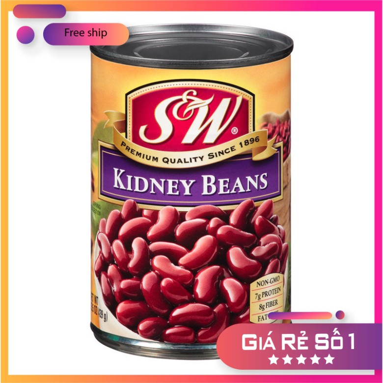 Đậu Thận (Đậu Đỏ Tây) S&amp;W KIDNEY BEANS – hộp 439g