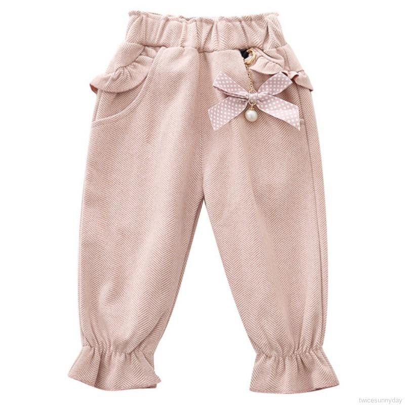 Quần dài in họa tiết dễ thương cho bé gái