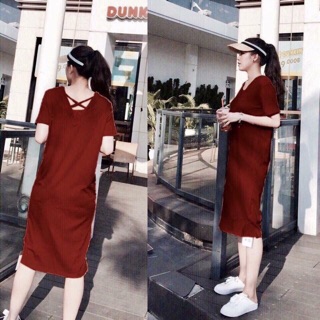 Đầm suôn thun