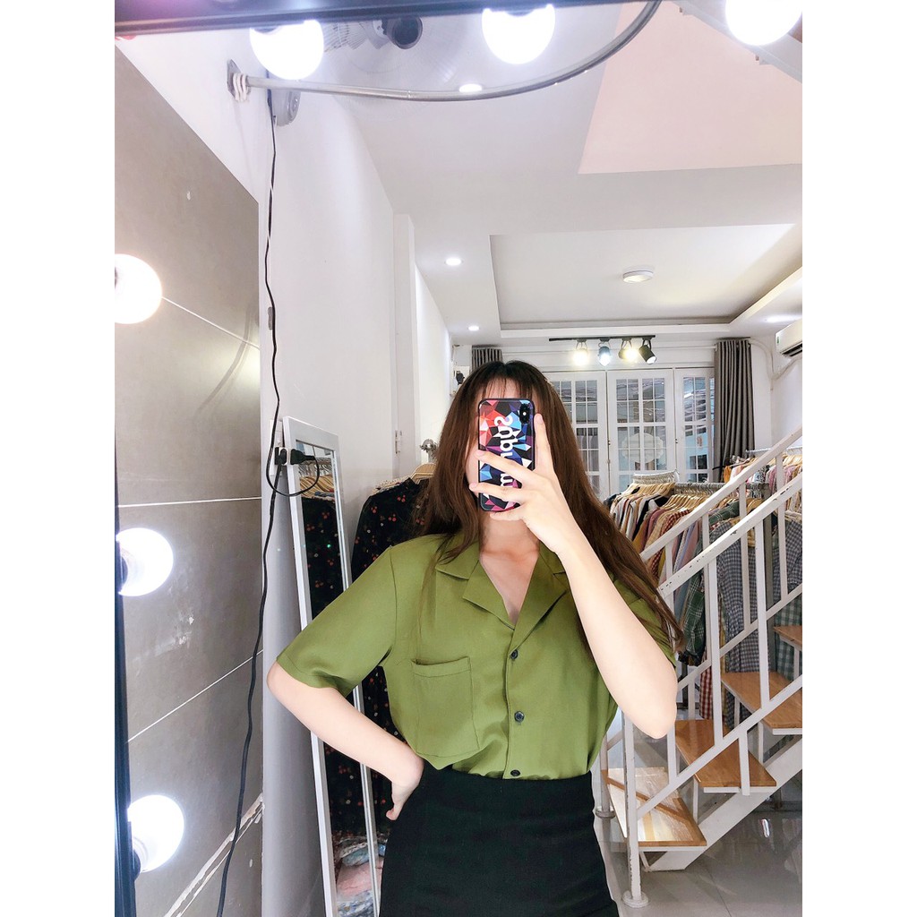 [FREESHIP] ÁO SƠ MI CỔ VEST TAY NGẮN