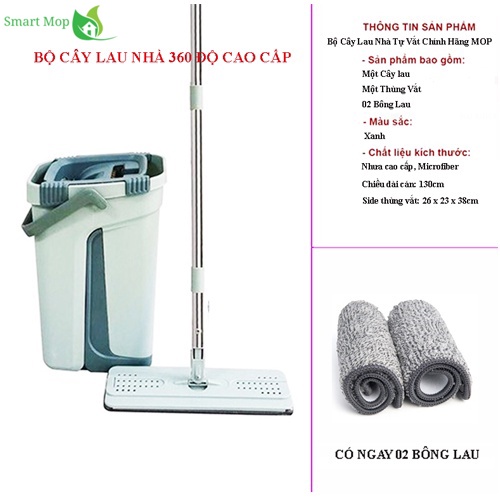 Bộ Chổi Lau Nhà, Chổi Lau Nhà Xoay 360 Độ, Chổi Lau Nhà Thông Minh MOP( Hàng Loại 1)