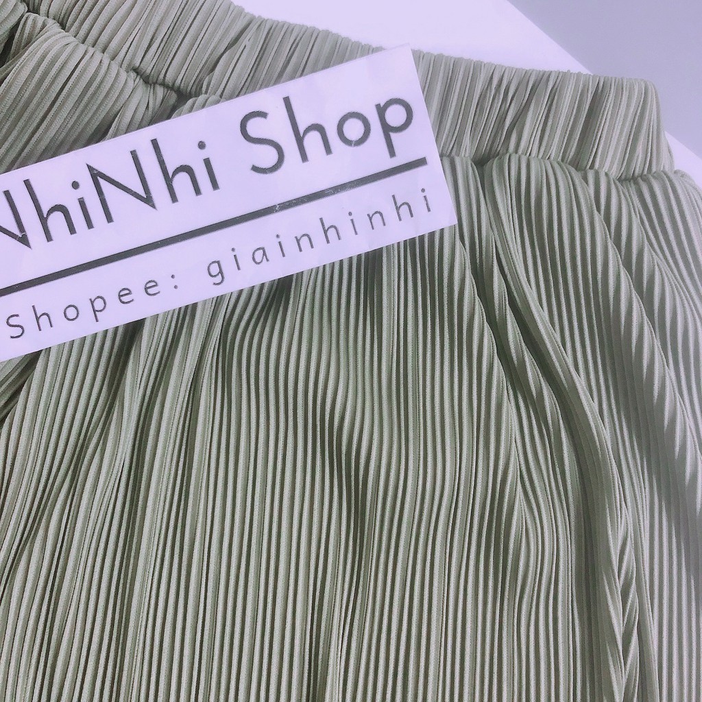 Quần short nhăn xòe cạp chun thoải mái, Quần đùi nữ cạp cao QS1178 - NhiNhi Shop