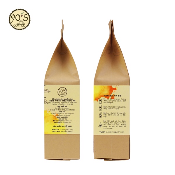 Cà phê RANG MỘC CHẤT LƯỢNG CAO 250Gr CHÍNH HÃNG 90S COFFEE