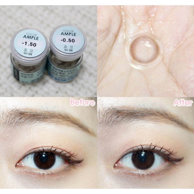 Áp Tròng AMPLE CHOCO - LENS ME - Siêu Cấp Ẩm, Hạn 1 Tháng Phù Hợp Cho Mắt Nhạy Cảm Đeo Lens Cả Ngày