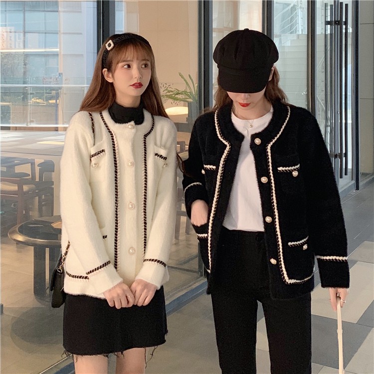 Áo khoác len cardigan nữ retro áo len dệt kim lười Nhật Bản | BigBuy360 - bigbuy360.vn