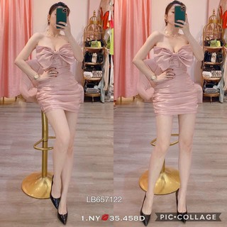 Đầm body ống nơ nhúng