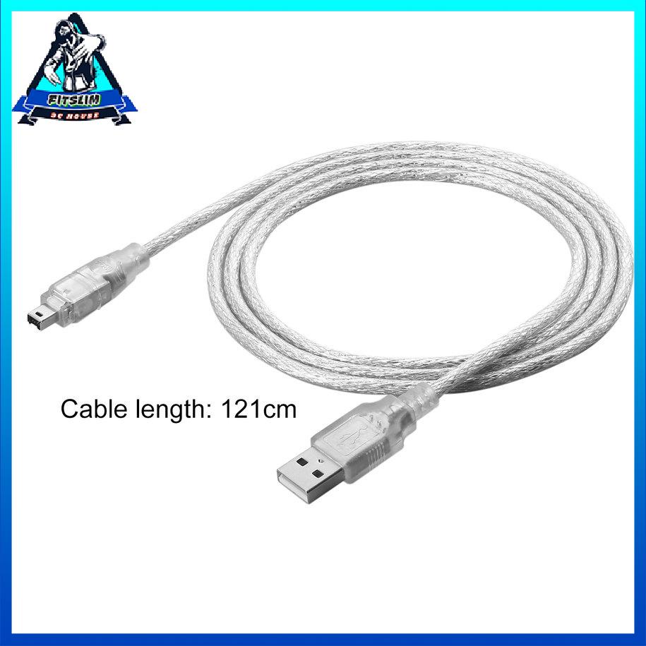 Cáp chuyển đổi 1,2m USB 2.0 Male To Firewire IEEE 1394 4 Pin ILink Cord [8/2]