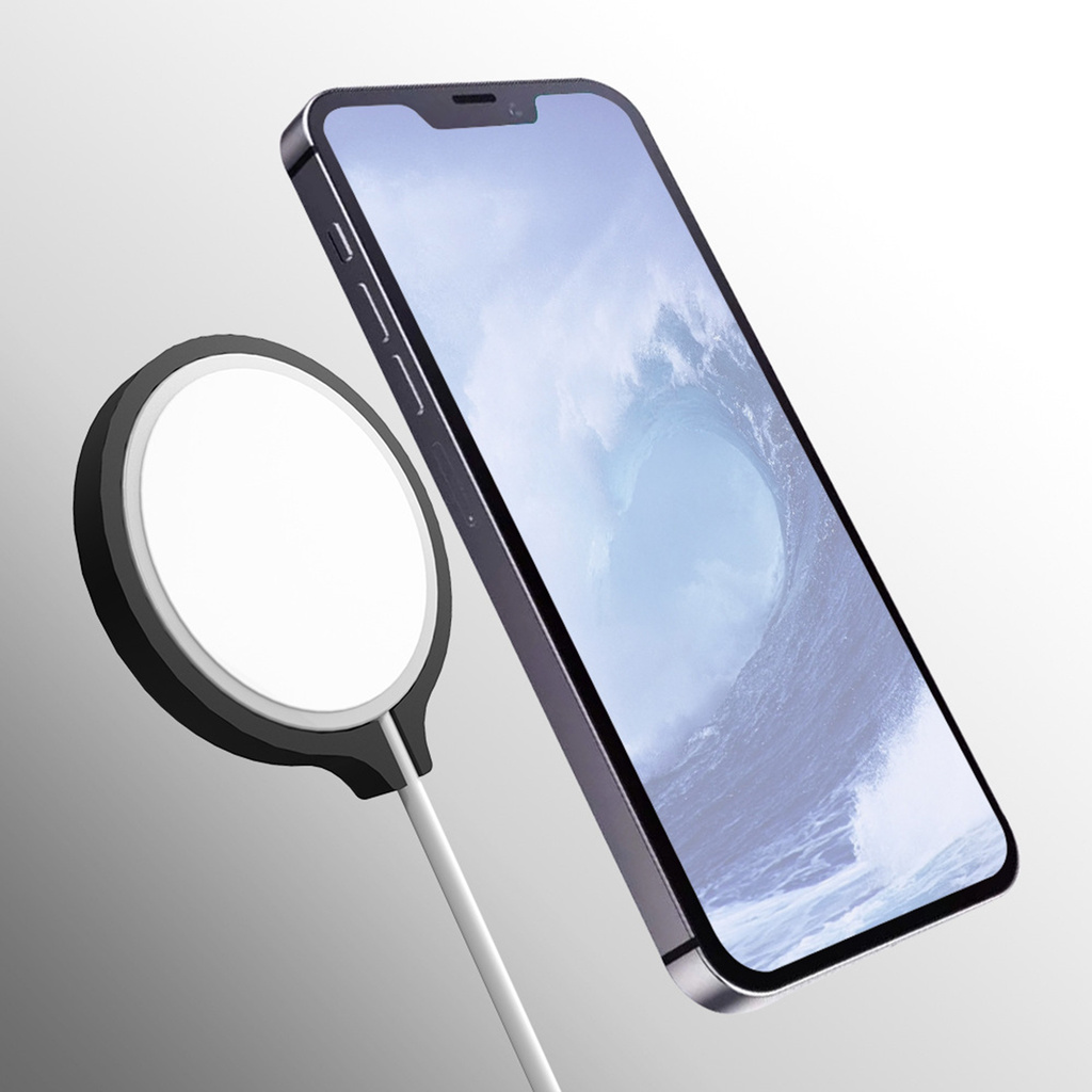 Vỏ Silicone Mềm Bảo Vệ Sạc Không Dây Cho Iphone 12 Kèm Phụ Kiện