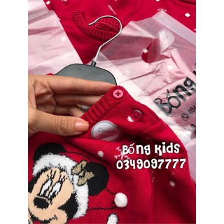 Váy Len Bé Gái Minnie Noel Đỏ PR