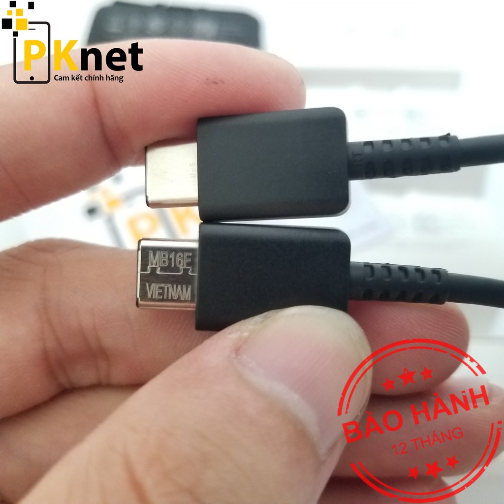 Cáp sạc Samsung Galaxy S10 5G/Note10/S20/S20+ Chính hãng, 2 đầu Type C.