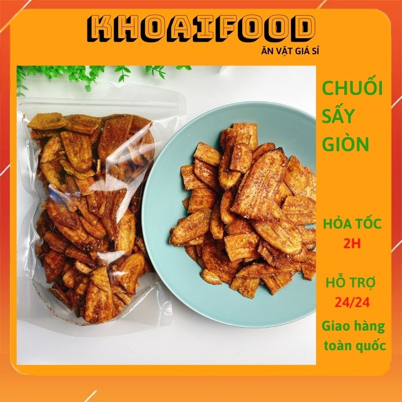 Chuối sấy giòn tan Đà Lạt dinh dưỡng túi 400g