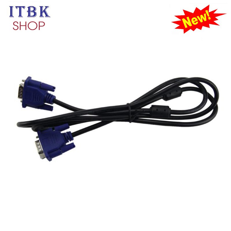 Dây Cáp Màn Hình Máy Tính Màu Đen Xanh VGA D-Sub 15 Pin Dài 1.5m