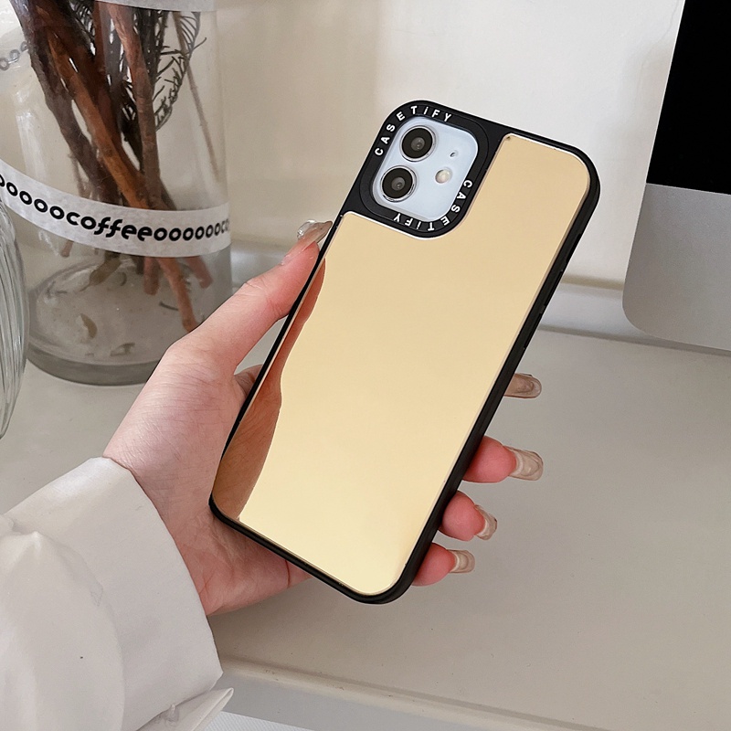 Ốp Điện Thoại Silicone Mềm Mặt Gương Màu Trơn Cho iPhone X XS XR 11 12 13 14 Plus Pro Max