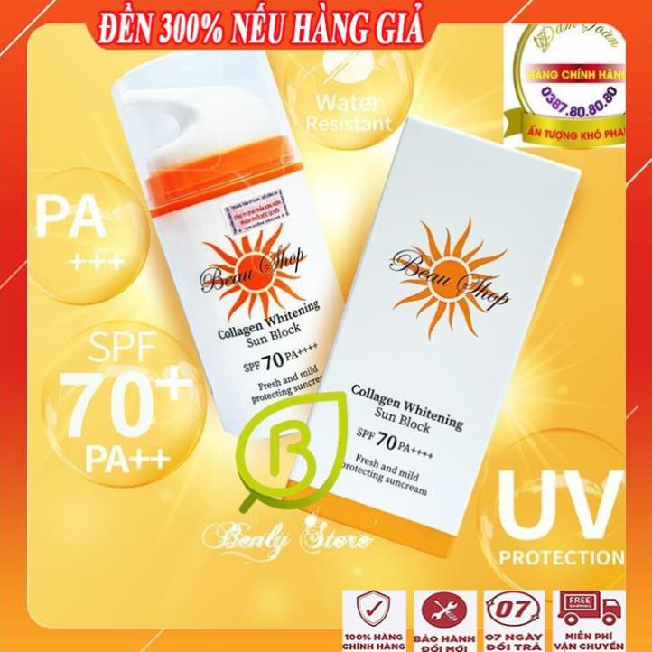 [HOÀN 100% TIỀN NẾU KHÔNG ƯNG Ý] Kem chống nắng cho da dầu, da mụn bổ sung collagen/Kem chống nắng tốt beau shop