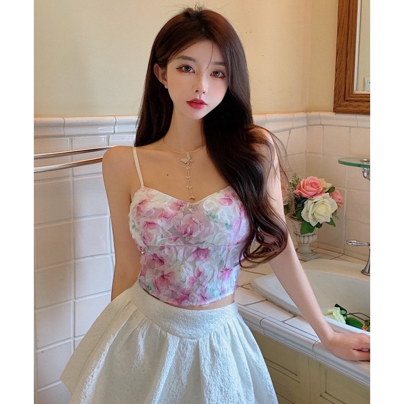 Áo Hai Dây Họa Tiết Hoa Quyến Rũ Thời Trang Mùa Hè Cho Nữ | BigBuy360 - bigbuy360.vn