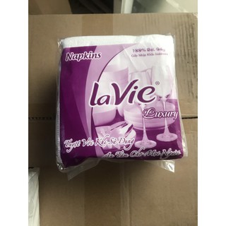 Khăn giấy vuông lavie tím 100 tờ