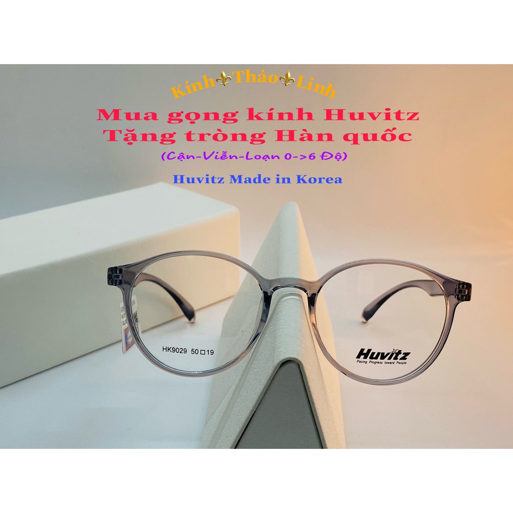 Gọng kính cận nữ Huvitz nhựa dẻo, mắt mèo, thời trang phong cách - HK9029