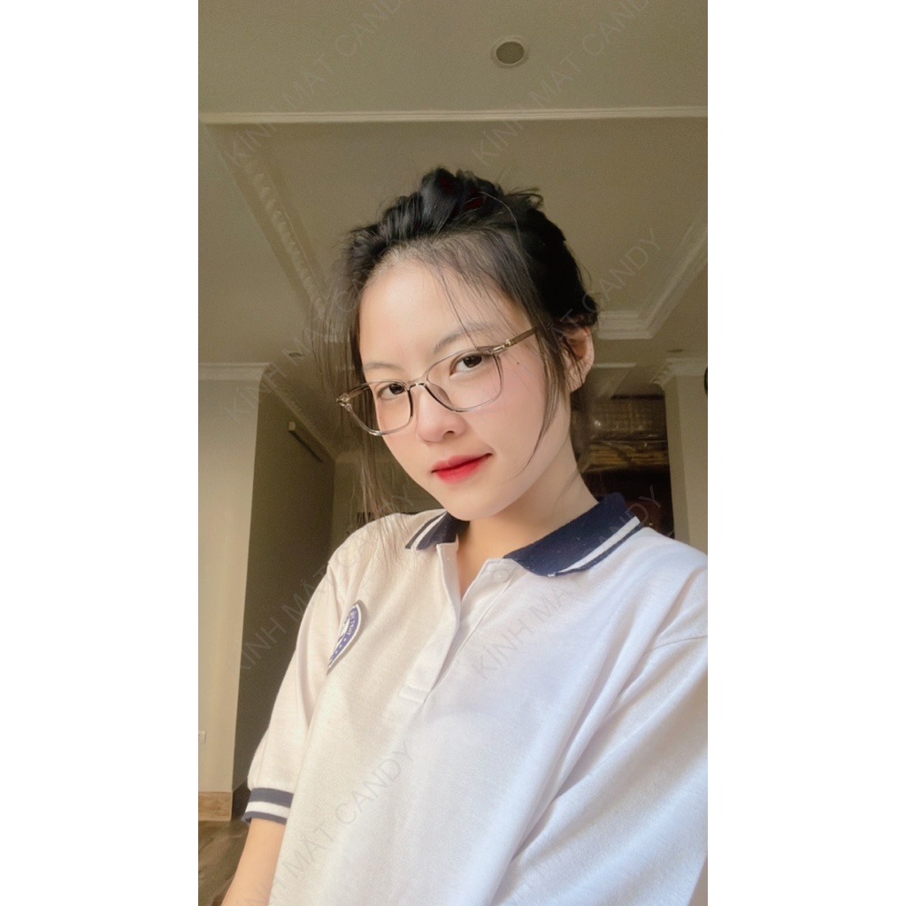 Gọng kính cận vuông chất liệu nhựa dẻo 504 – Tiệm kính Candy