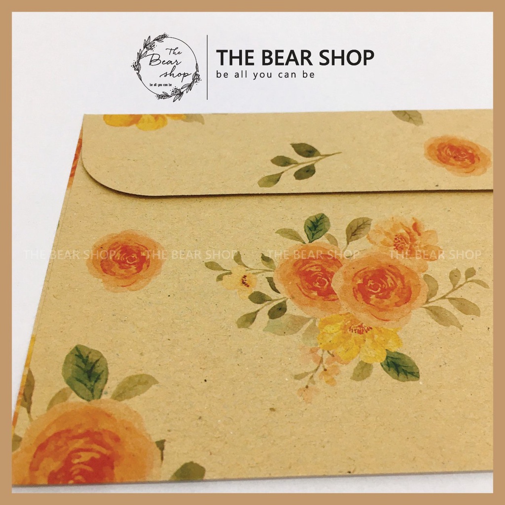 Bì thư handmade giấy karft phong cách vintage hàng loại 1 chất lượng cao - The Bear Shop