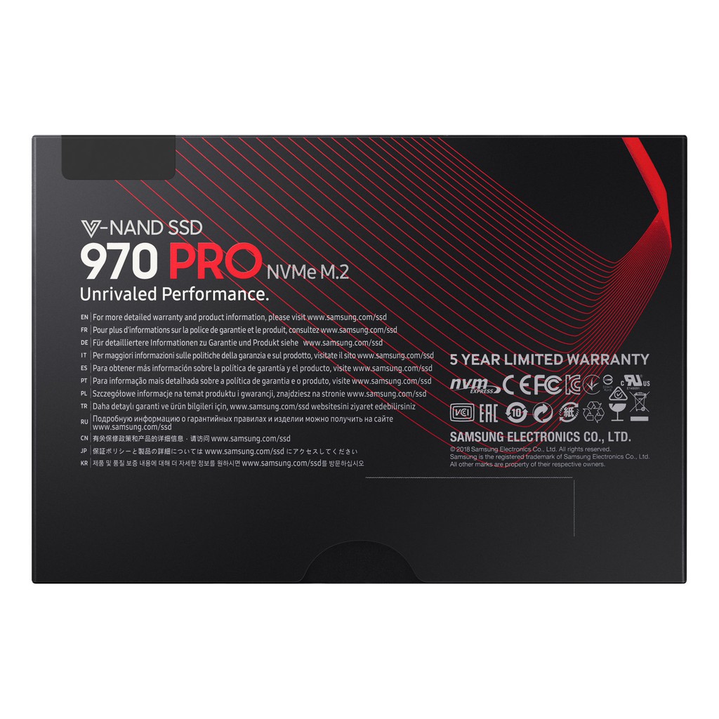 Ổ cứng SSD Samsung 970 PRO PCIe NVMe M.2 2280 512GB - Chính Hãng BH 5 Năm 1 Đổi 1