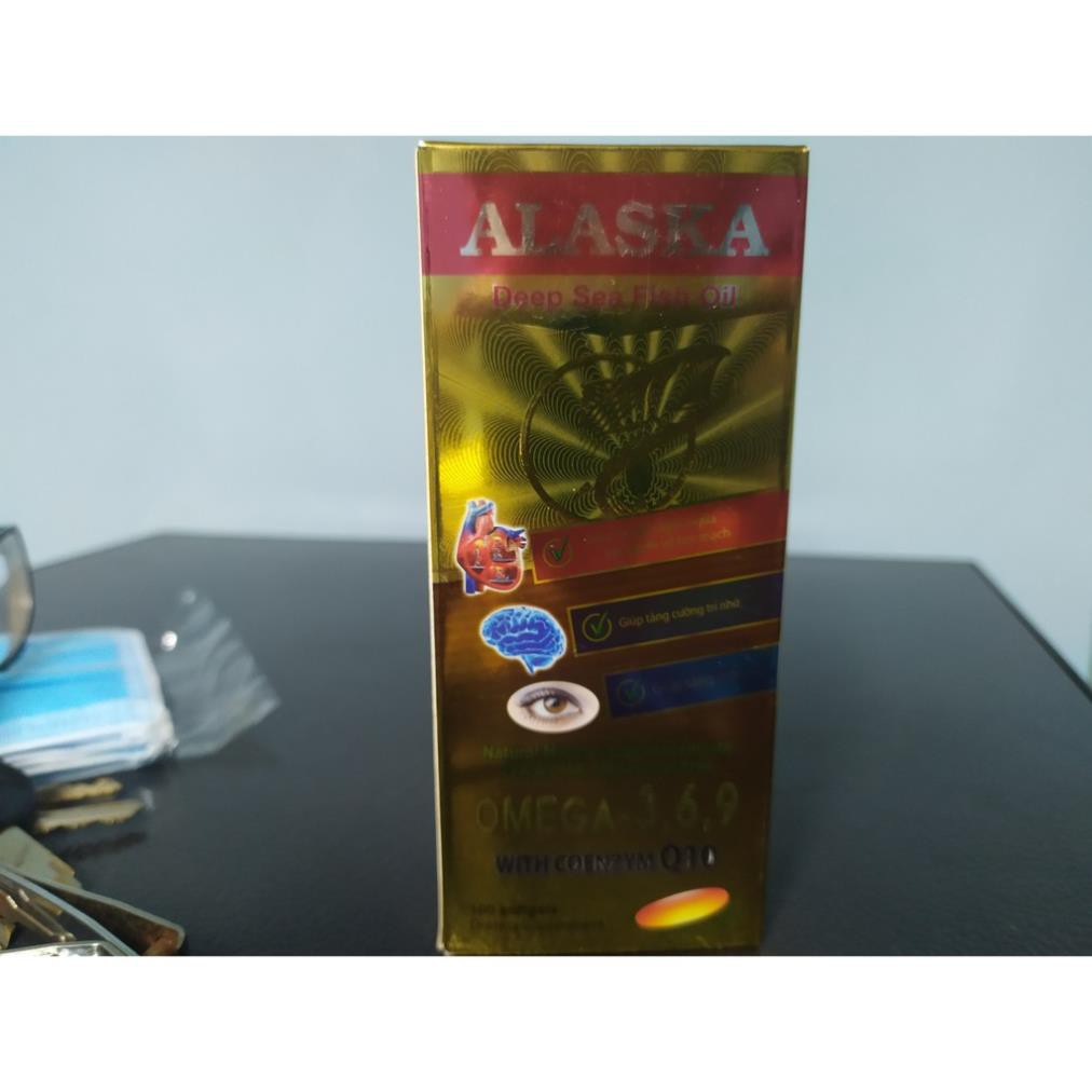 Dầu Cá Alaska Omega 3.6.9 Bổ Não, Tăng Cường Thị Lực, Giảm Nguy Cơ Mắc Bệnh Tim Mạch, đẹp da, chống lão hóa