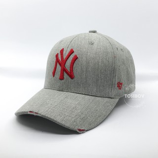 Nón kết thêu logo NY, kết rách thời trang