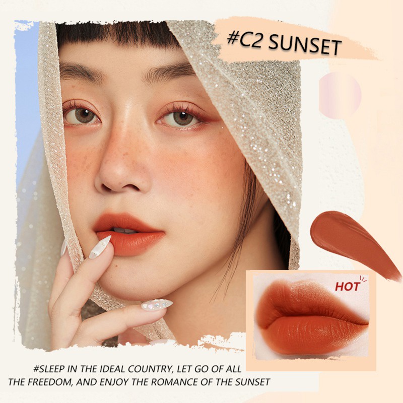 Son Lì 8 Màu Tùy Chọn Lâu Trôi Chống Dính Không Thấm Nước