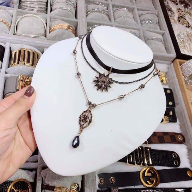 CHOCKER ĐÁ ĐEN HUYỀN BÍ