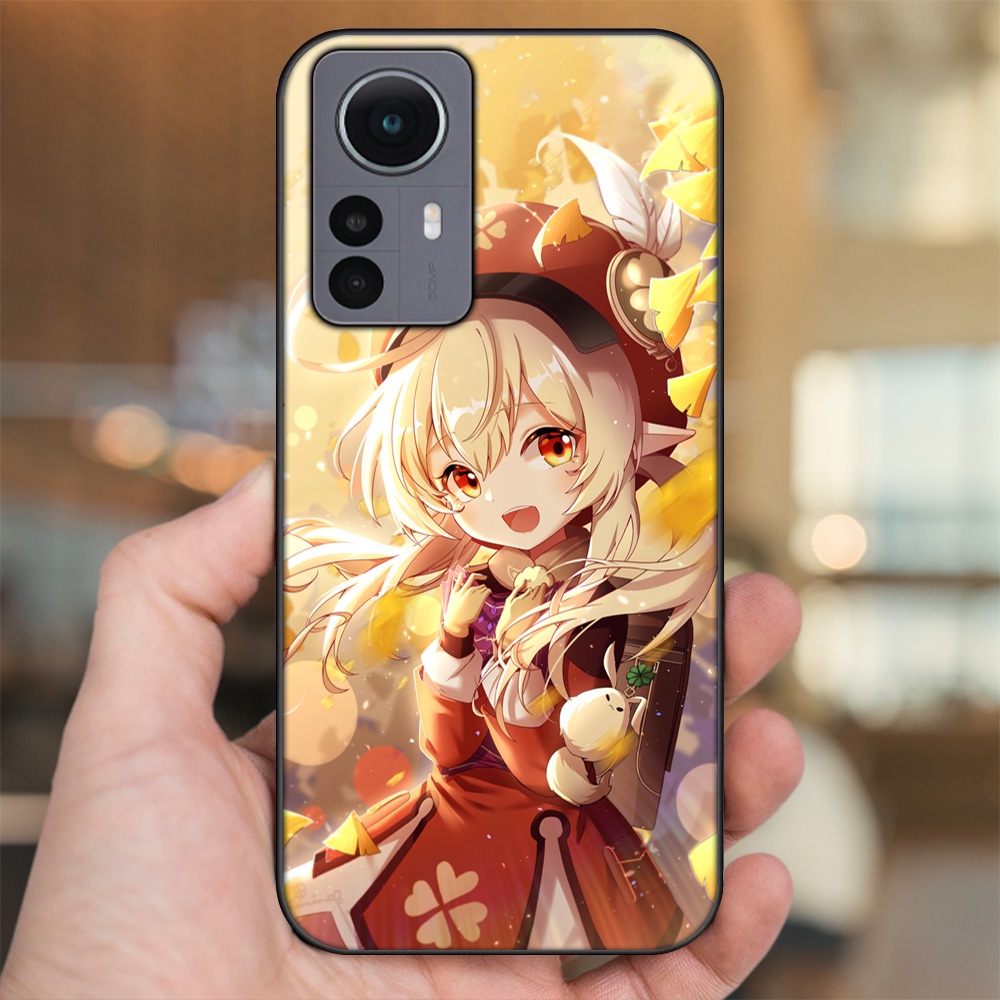 Ốp lưng Xiaomi 12 viền đen in hình Klee Genshin Impact
