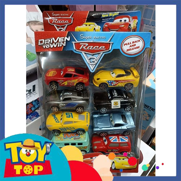 Đồ chơi mô hình 8 xe ô tô mini trong phim Car Mcqueen tia chớp mã 757-4